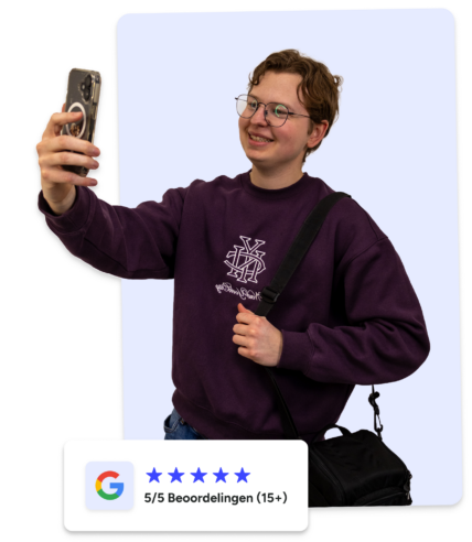 Person taking a selfie, smiling.