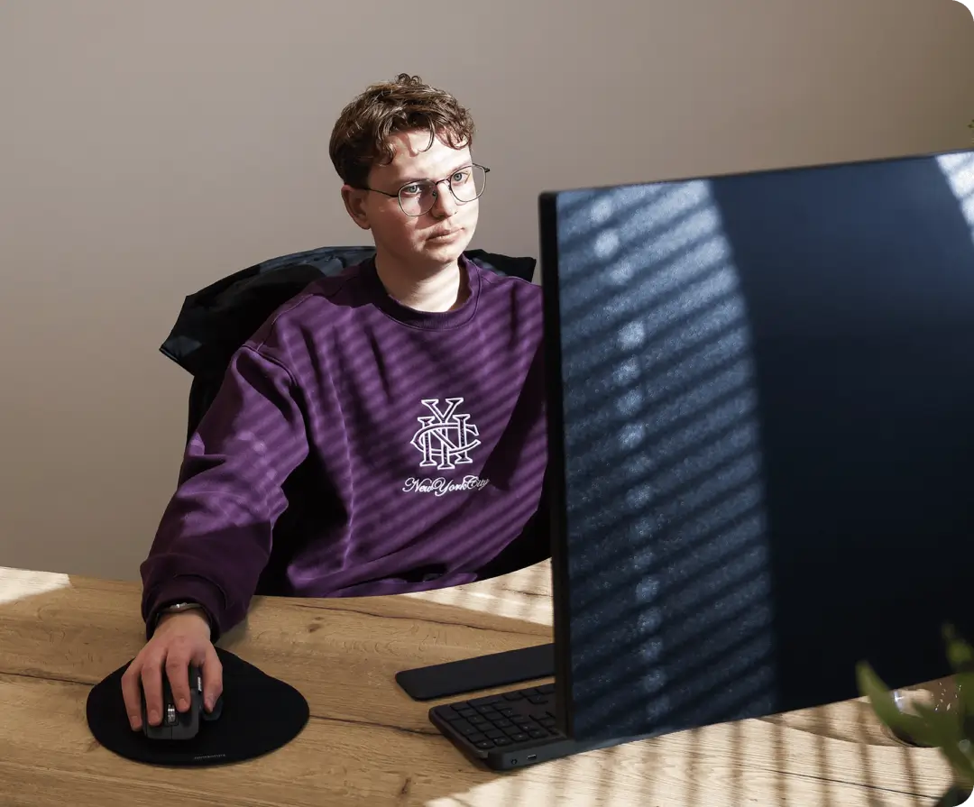 Jeroen aan het werk
